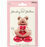 Staande Folieballon Ombre Love Beer "I love you" (66cm)
