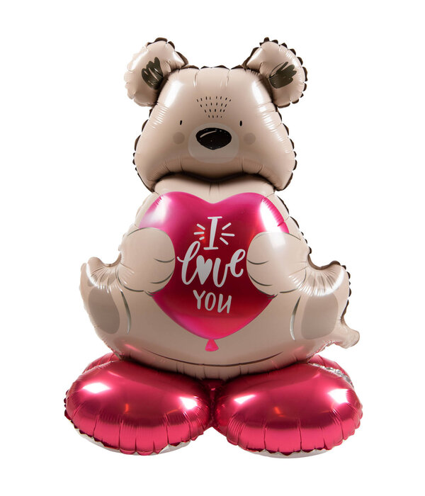 Staande Folieballon Ombre Love Beer "I love you" (66cm)