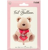 Folieballon Valentijn Ombre Love Teddy Beer "I love you (56 cm)