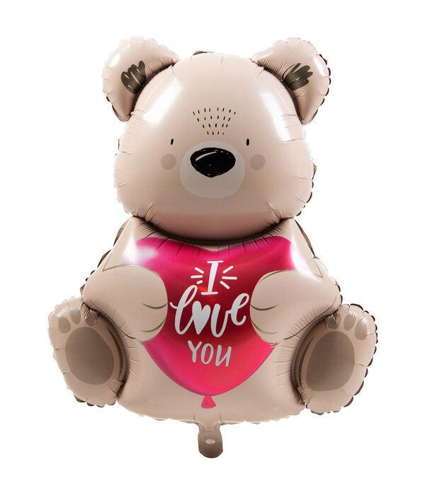 Folieballon Valentijn Ombre Love Teddy Beer "I love you (56 cm)