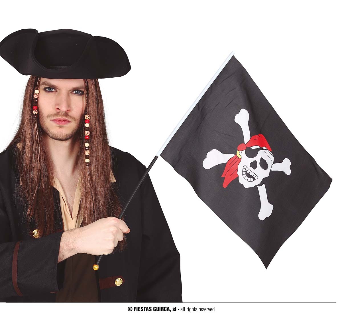 Piratenvlag op stokje