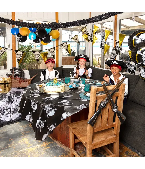 Vlag Piraten Schedel Zwart (90x150cm)