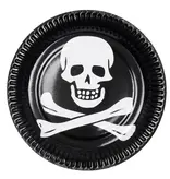 10 Bordjes Piraten Classic Zwart