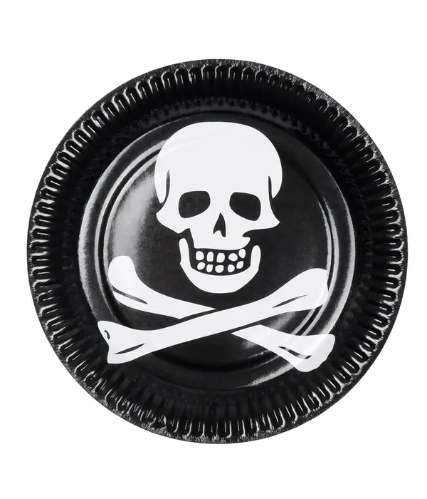 10 Bordjes Piraten Classic Zwart
