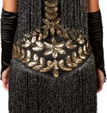 Charleston jurk Zwart met lange Franjes Isabella