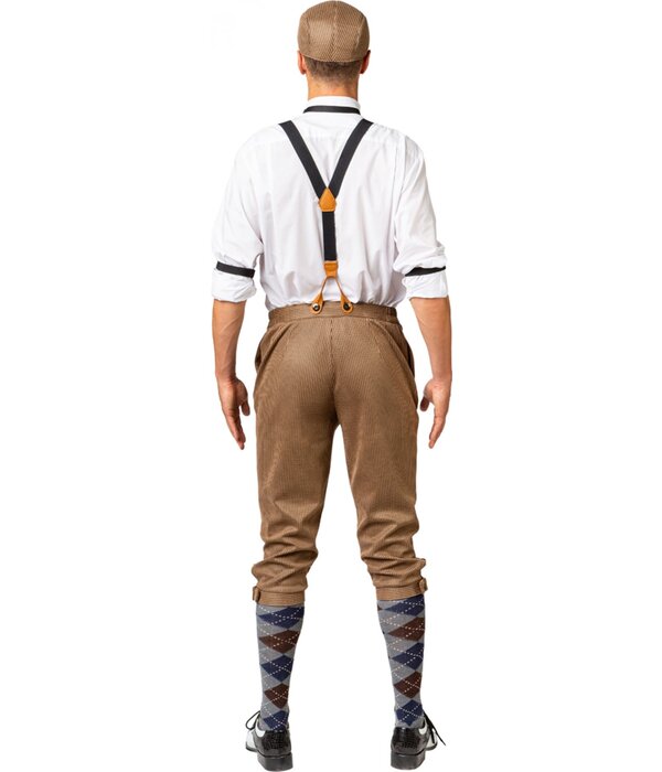 Verkleedset Roaring 20's Beige Geruit