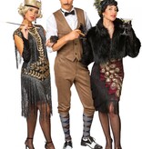 Verkleedset Roaring 20's Beige Geruit