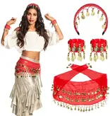 1001 nacht set - hoofdband, armbanden en ceintuur