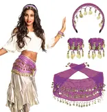 1001 nacht set - hoofdband, armbanden en ceintuur