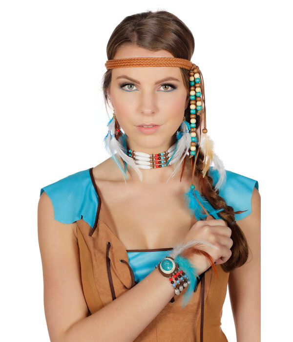 Accessoireset Indiaan Vrouw 4-delig