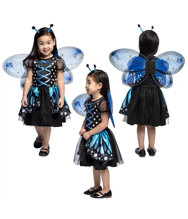 Kostuum Blauwe Vlinder Meisje Ivy
