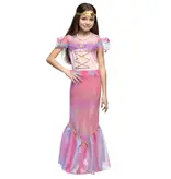 Kostuum Roze Zeemeermin Meisje Alana