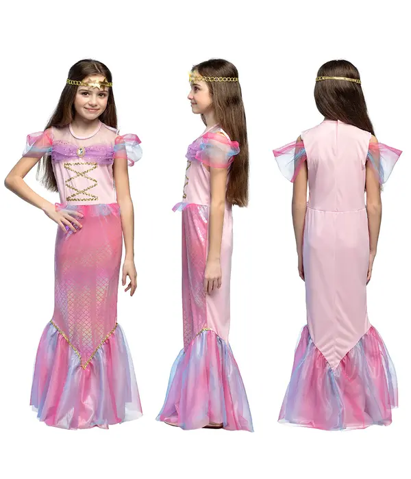 Kostuum Roze Zeemeermin Meisje Alana