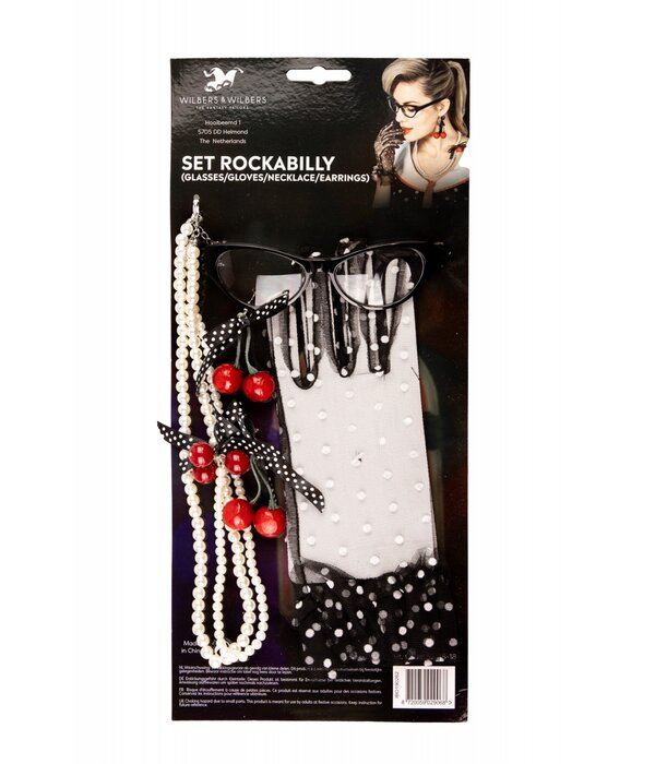 Accessoireset Rockabilly Vrouw 4-Delig