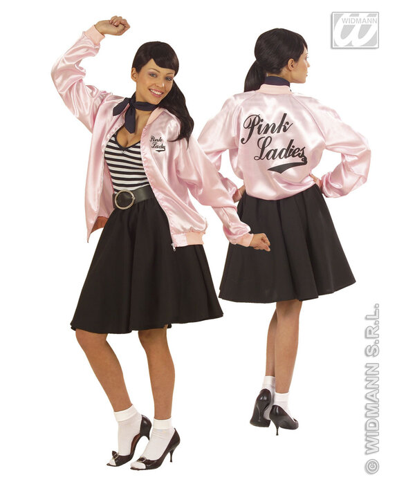 Dames jasje satijn pink lady