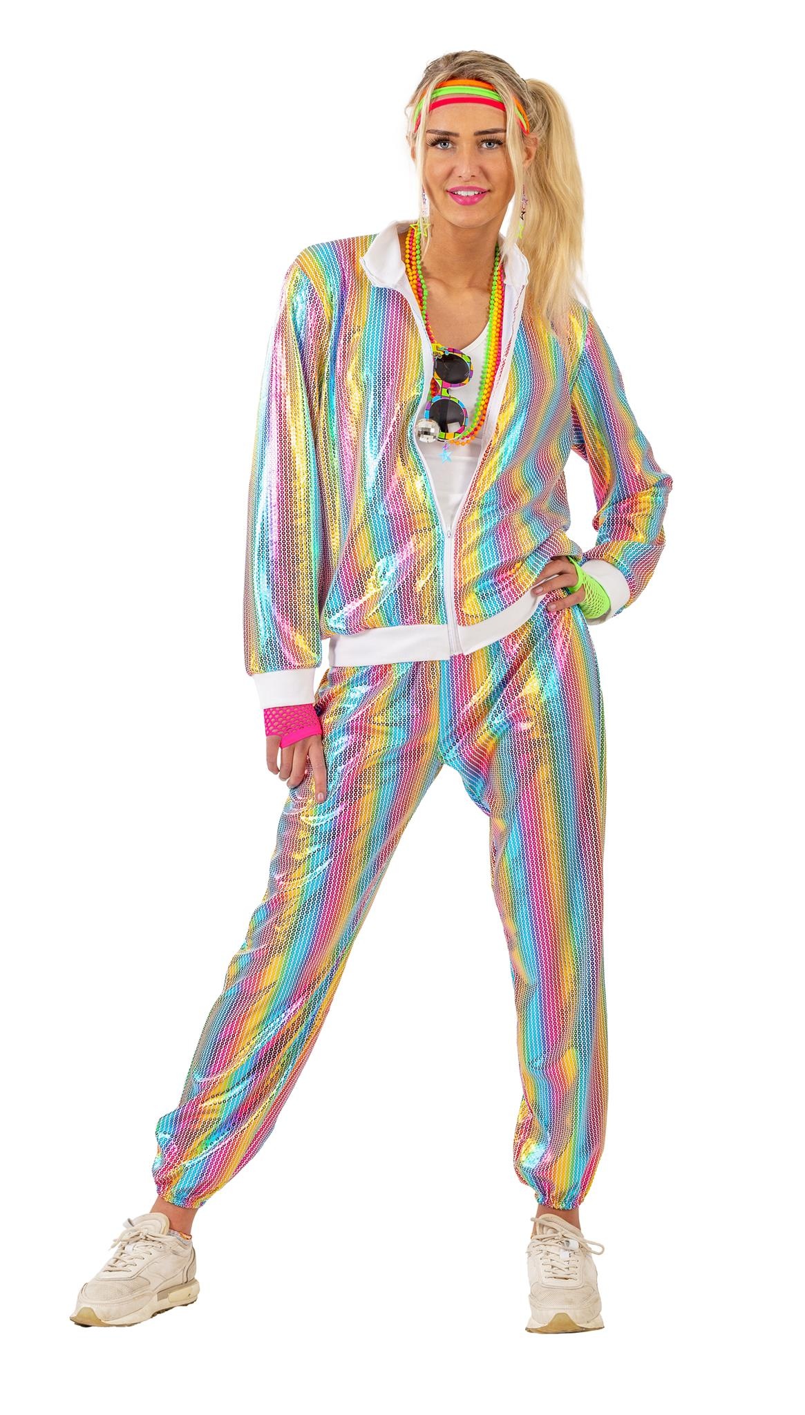 Regenboog Glamour Trainingspak Dames Rea Feestbazaar