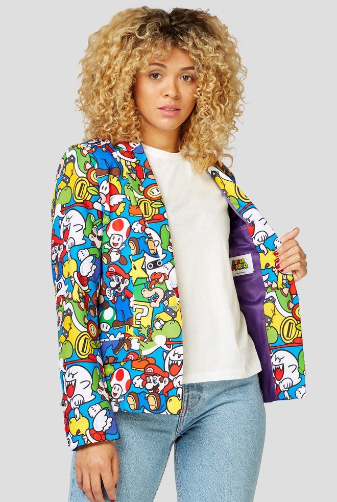 OppoSuits - Super Mario™ Blazer - Dames Carnavals Jasje - Maat 36