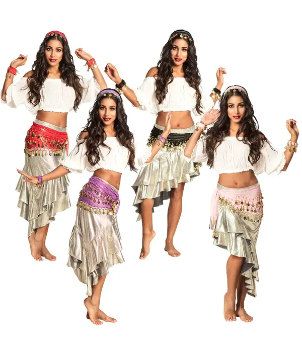 1001 nacht set - hoofdband, armbanden en ceintuur