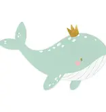 Servetten Walvis met kroontje (20st)