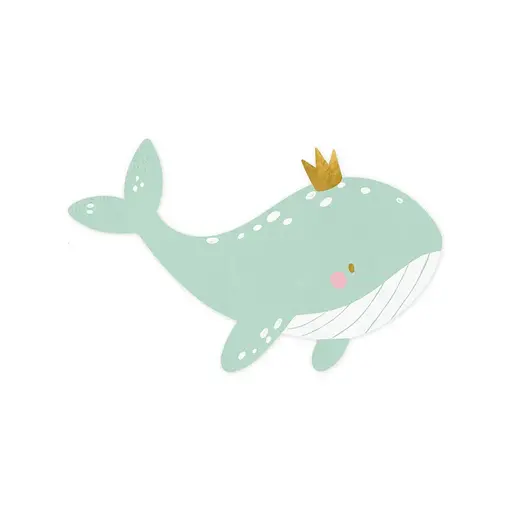 Servetten Walvis met kroontje (20st)