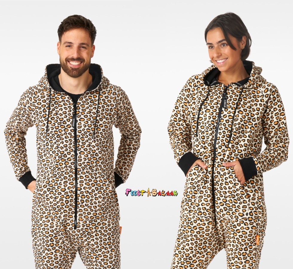 OppoSuits The Jag - Unisex Onesie - Relax Outfit - Bruin - Maat L