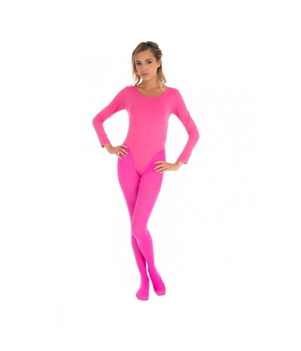Bodysuit Roze Met Lange Mouwen Elastisch