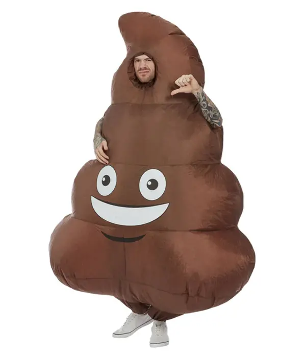 Emoji Poep Opblaas Kostuum
