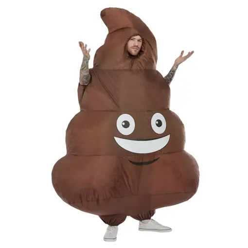 Emoji Poep Opblaas Kostuum