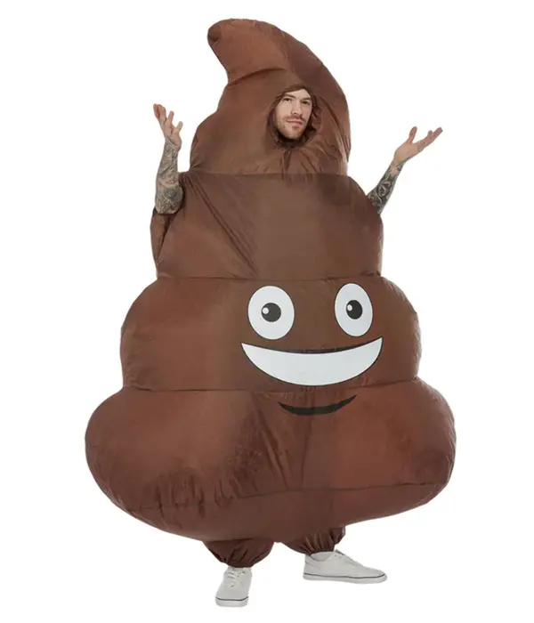 Emoji Poep Opblaas Kostuum