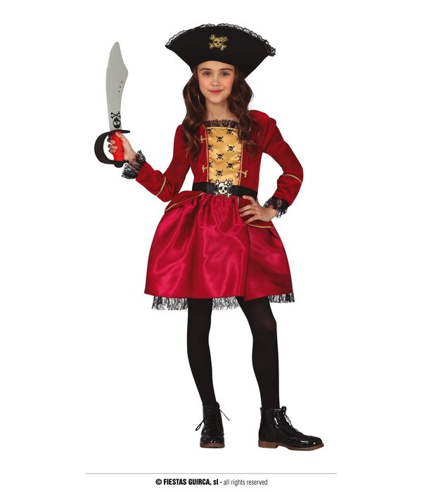Piratenpak Meisje Rood Grace
