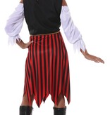 Piratenjurk Dames Zwart-Rood Malley