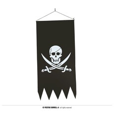Piraten Banner Schedel & Zwaarden (40x80cm)