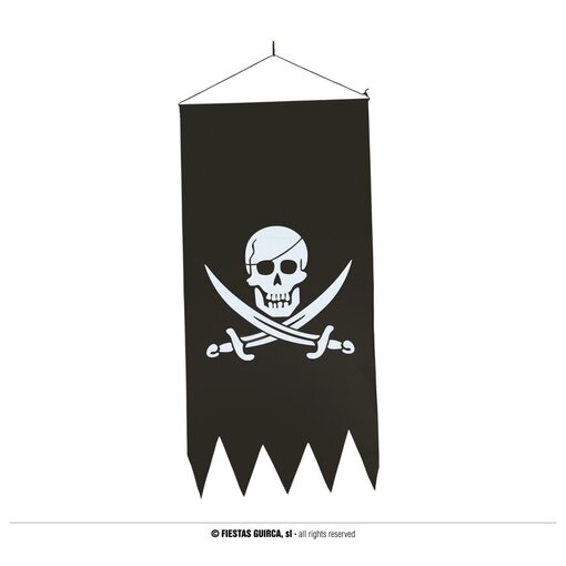 Piraten Banner Schedel & Zwaarden (40x80cm)