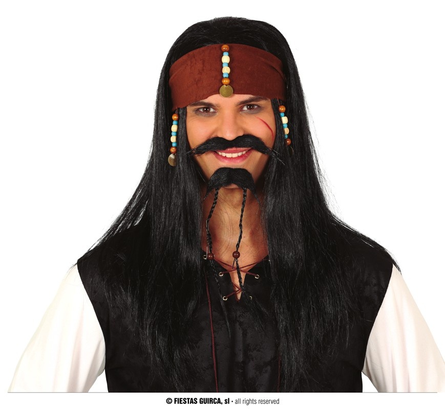 Piratenpruik Jack Warrior afbeelding