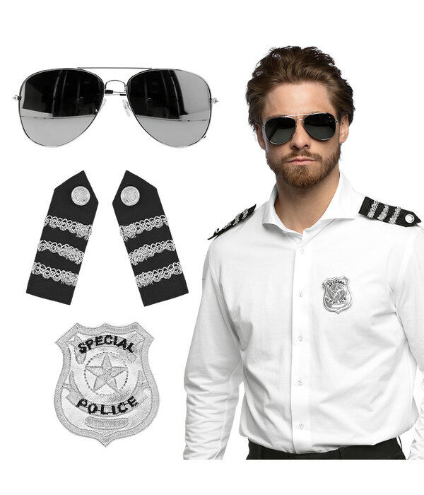 Politieagent Accessoires Set 3-delig