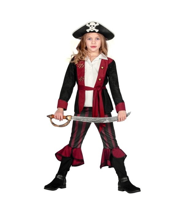 Piraat Outfit Meisje Burgundy Premium