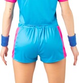Retro Miss sportfit Outfit Kort Blauw