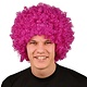 Pruik krullenbol groot paars