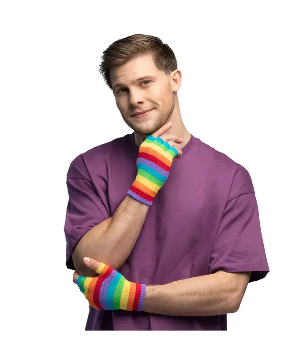 Vingerloze Handschoenen Regenboog