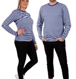 Dorus trui blauw/wit luxe lange mouw