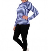 Dorus trui blauw/wit luxe lange mouw