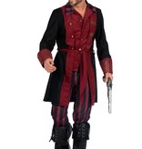 Piraat Kostuum Heren Burgundy Premium