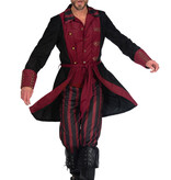 Piraat Kostuum Heren Burgundy Premium