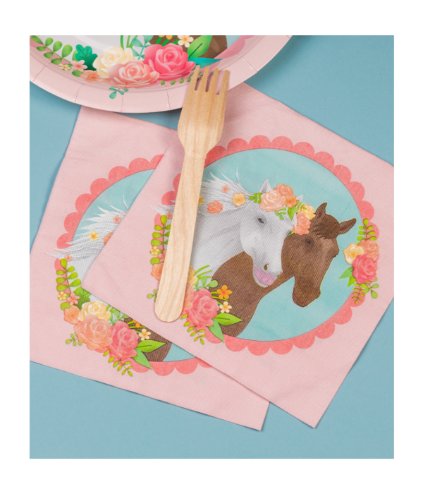 Servetten Paarden Roze Dreams