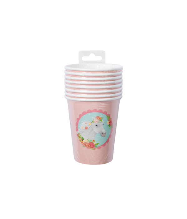Feestbekers Paard Roze Dreams (8st)