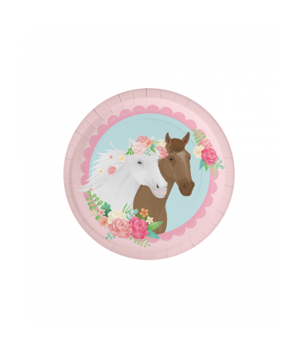 Feestborden Paarden Roze Dreams (8st)