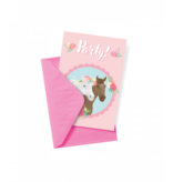 Party Uitnodigingskaarten Paarden Dreams Roze (6st)