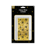 Classy Feestgordijn Goud 16 Jaar