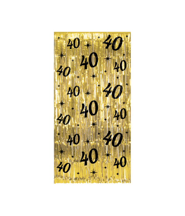 Classy Feestgordijn 40 Jaar Goud