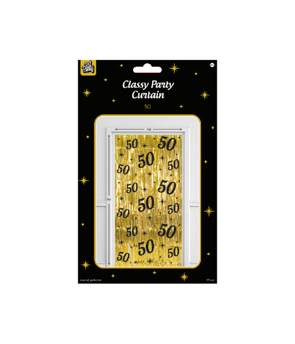 Classy Feestgordijn 50 Jaar Goud
